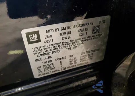 2020 Buick Encore Gx Select из США, поврежденный, VIN KL4MMDSL2LB097452